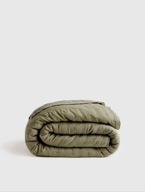 Quince 100% European Linen Dream Quilt Willow Leaf NWT King/cal King